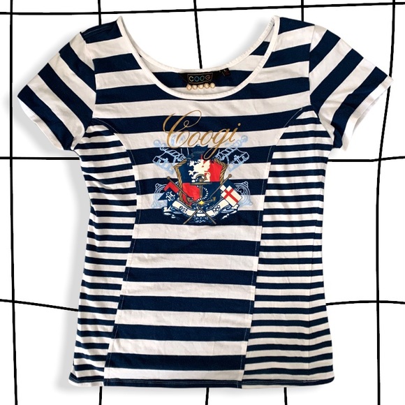 Y2k coogi striped tee - Picture 1 of 6